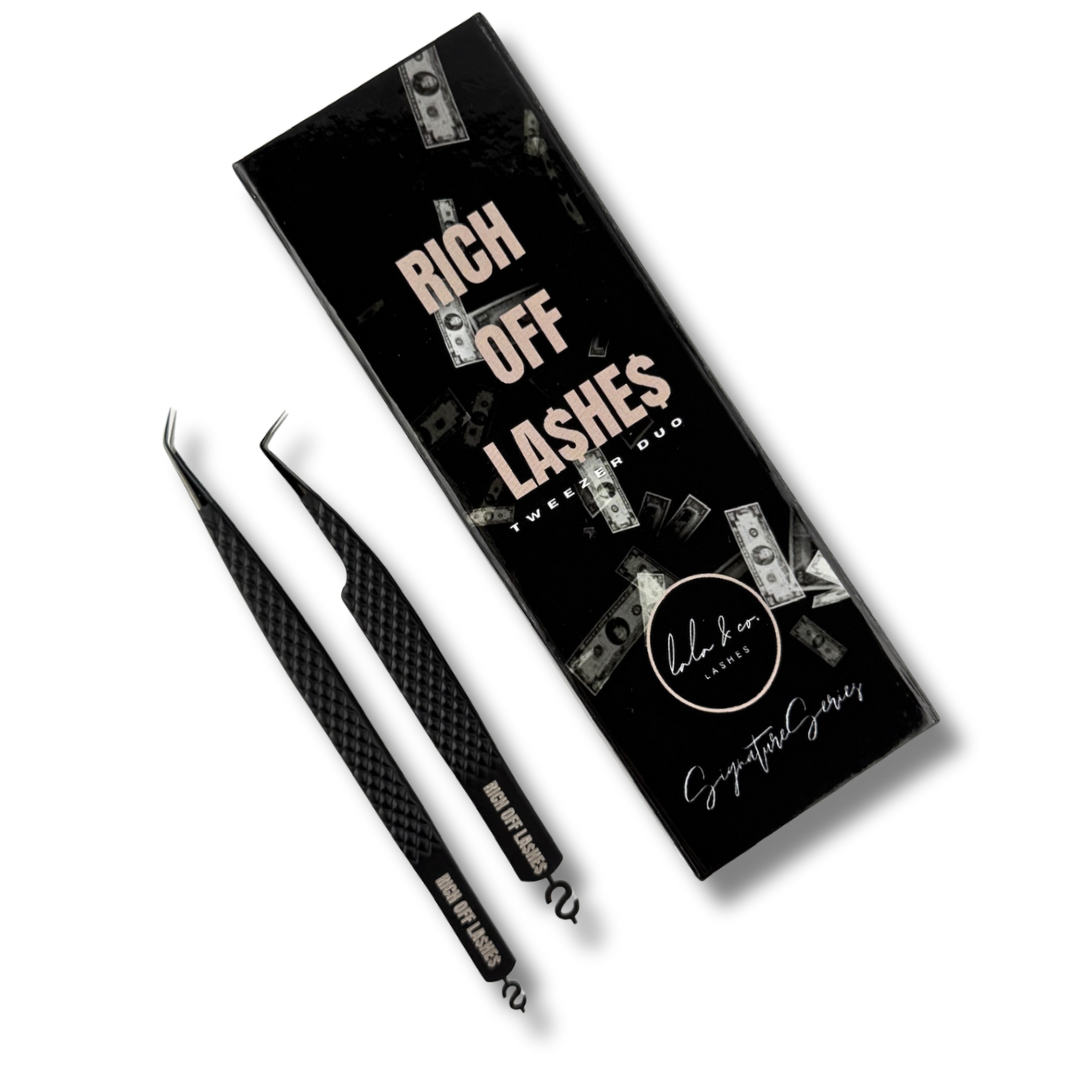 Rich Off La$he$ - Fiber Tip Lash Tweezer Duo