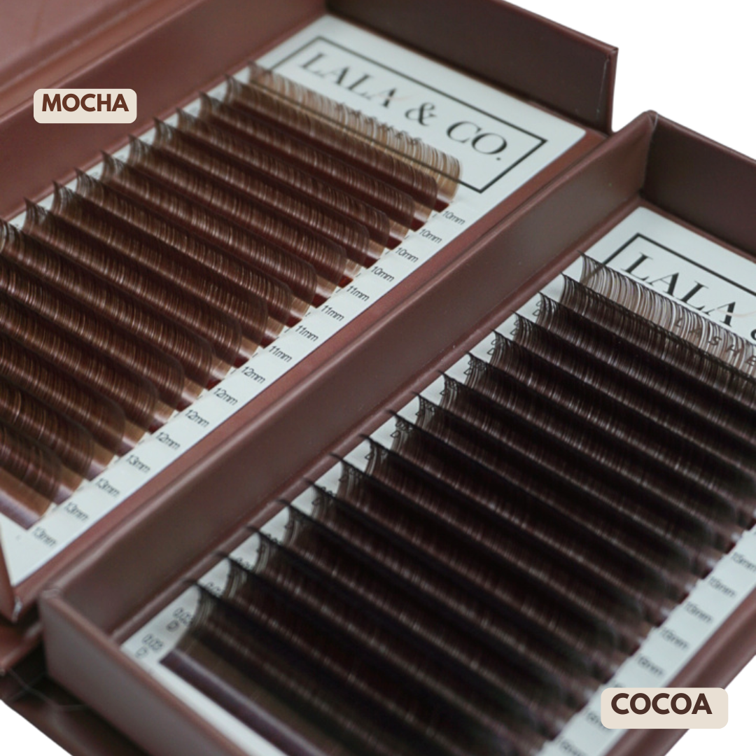 Cocoa - Matte Dark brown Lash Trays