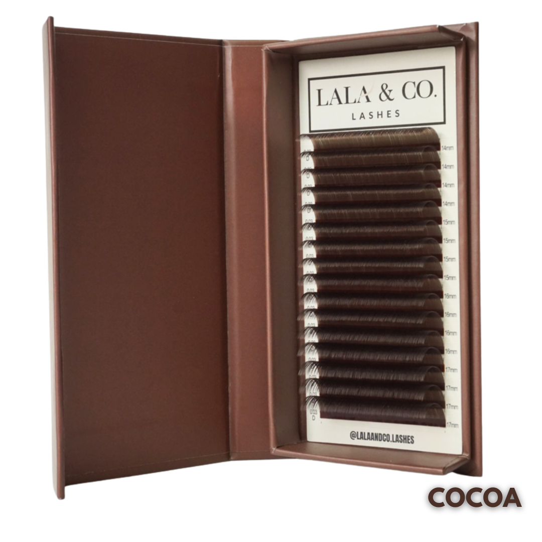 Cocoa - Matte Dark brown Lash Trays