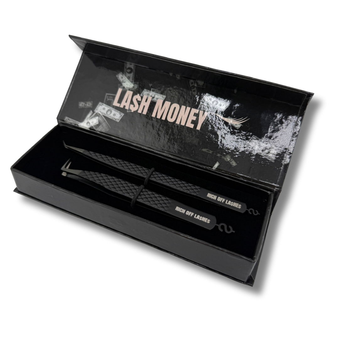 Rich Off La$he$ - Fiber Tip Lash Tweezer Duo
