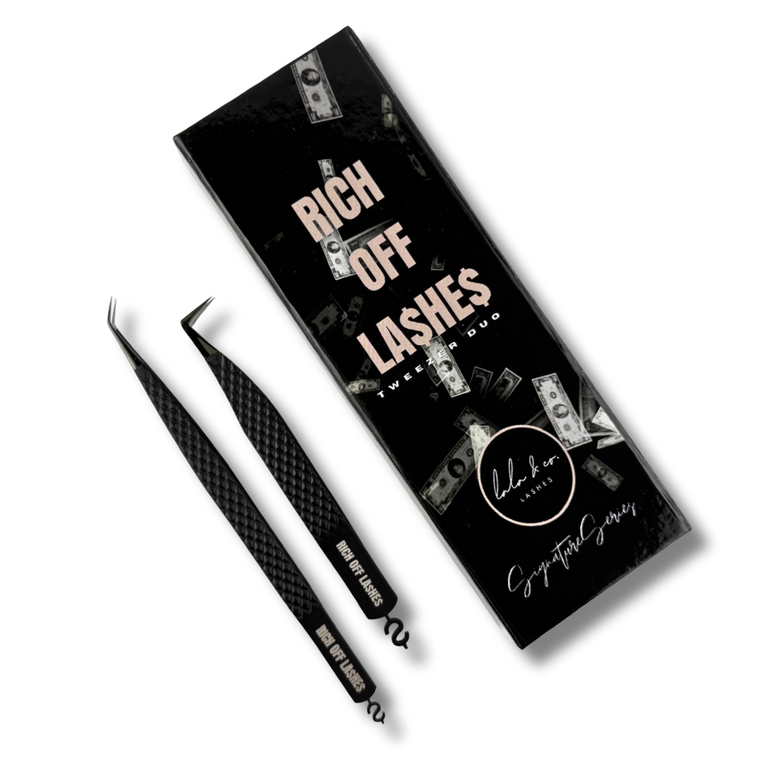Rich Off La$he$ - Fiber Tip Lash Tweezer Duo