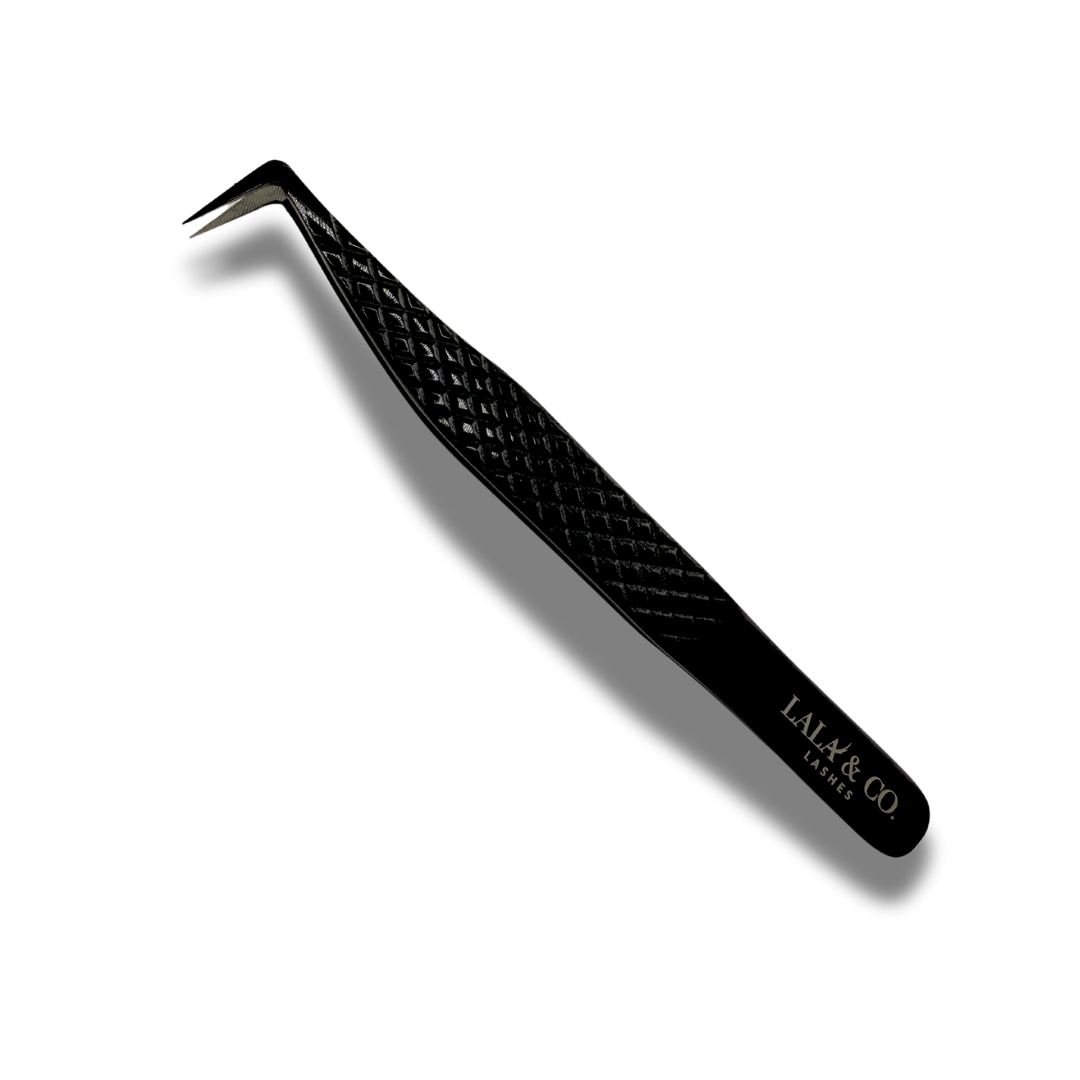 LaLa and Co Mama Boot volume lash tweezer fiber tip Midnight Collection