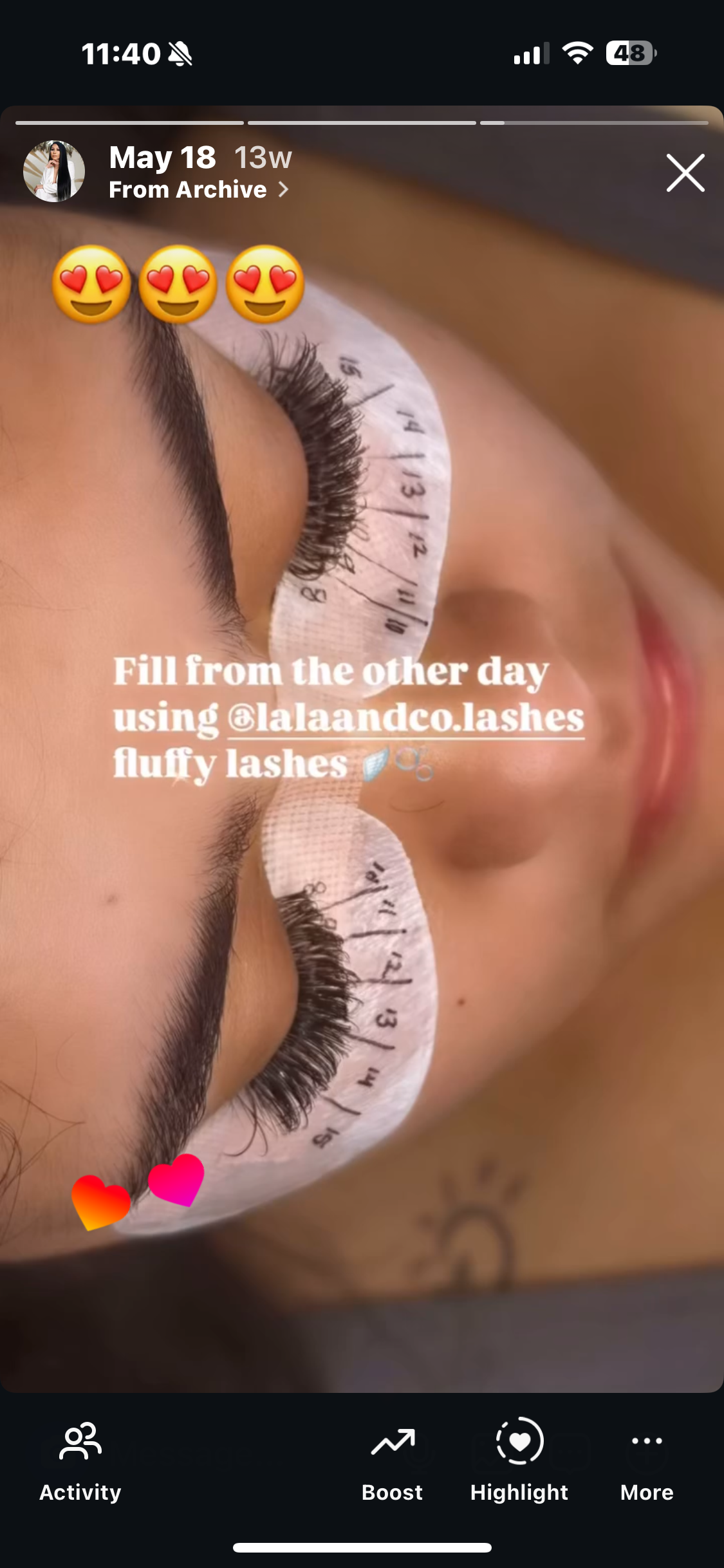 LaLa and Co Noir Luxe 0.03mm ultra-fine lash extension tray for volume fans