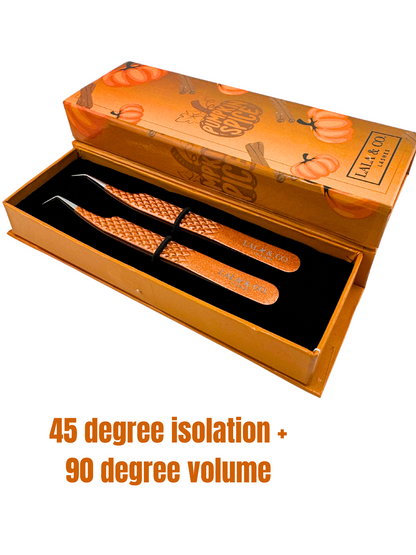 Pumpkin Spice Fiber Tip Tweezer Duo