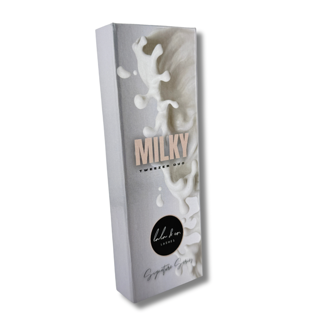 Milky - Fiber Tip Lash Tweezer Duo